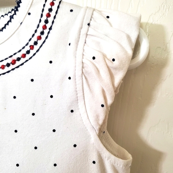 Little Me Blue & White Polka Dot Tulle One Piece Snap Bottom Baby Girl 24 Months - Picture 6 of 8